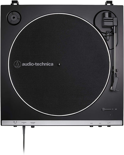 Audio Technica AT-LP60XHP-GM Fully Automatic Belt-Drive Stereo Turntable with Headphones, Gunmetal & Black