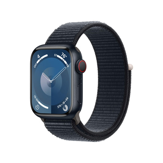 Apple Watch Series 9 GPS + Cellular 41mm Midnight Aluminum Case with Midnight Sport Loop (2023)
