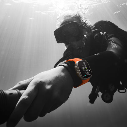 Apple Watch Ultra 2 GPS + Cellular, 49mm Titanium Case with Orange Ocean Band - MREH3LL/A