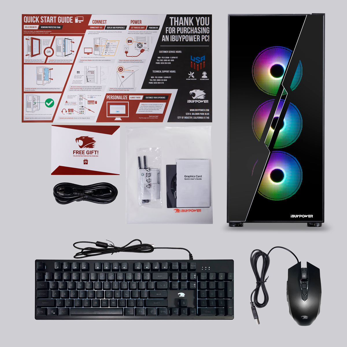 iBUYPOWER Trace 5 MR Gaming Desktop Computer, Ryzen 7 7700X, 32GB, RTX 3070 8GB, 1TB SSD