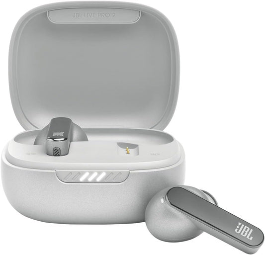 JBL Live Pro 2 True Adaptive Noise Cancelling Headphones - Silver