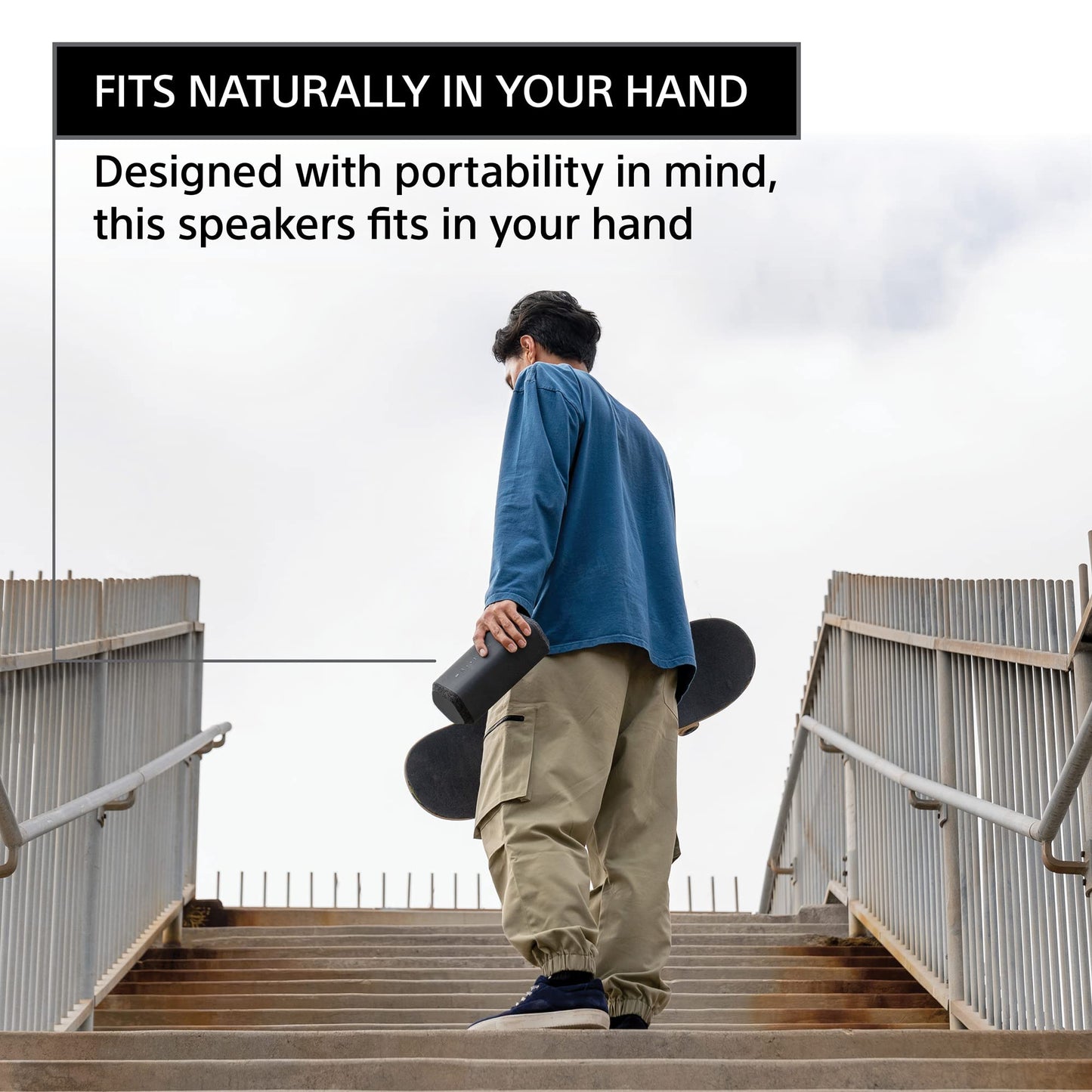 Sony SRS-XE300 X-Series Wireless Portable-Bluetooth-Speaker, IP67 Waterproof, Dustproof and Shockproof - Blue