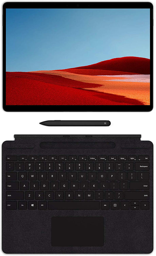Microsoft Surface Pro X - 13-in 8GB 256GB SSD  WiFi + 4G LTE – Black Bundle with Pen and Keyboard