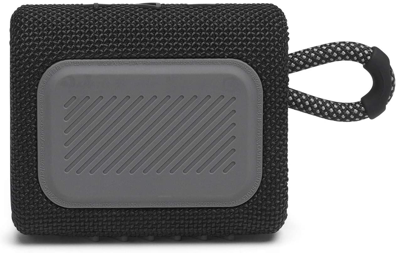 JBL Go 3 Portable Waterproof Bluetooth Speaker, Black