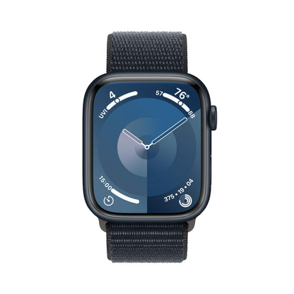 Apple Watch Series 9 GPS 45mm Midnight Aluminum Case with Midnight Sport Loop (2024)