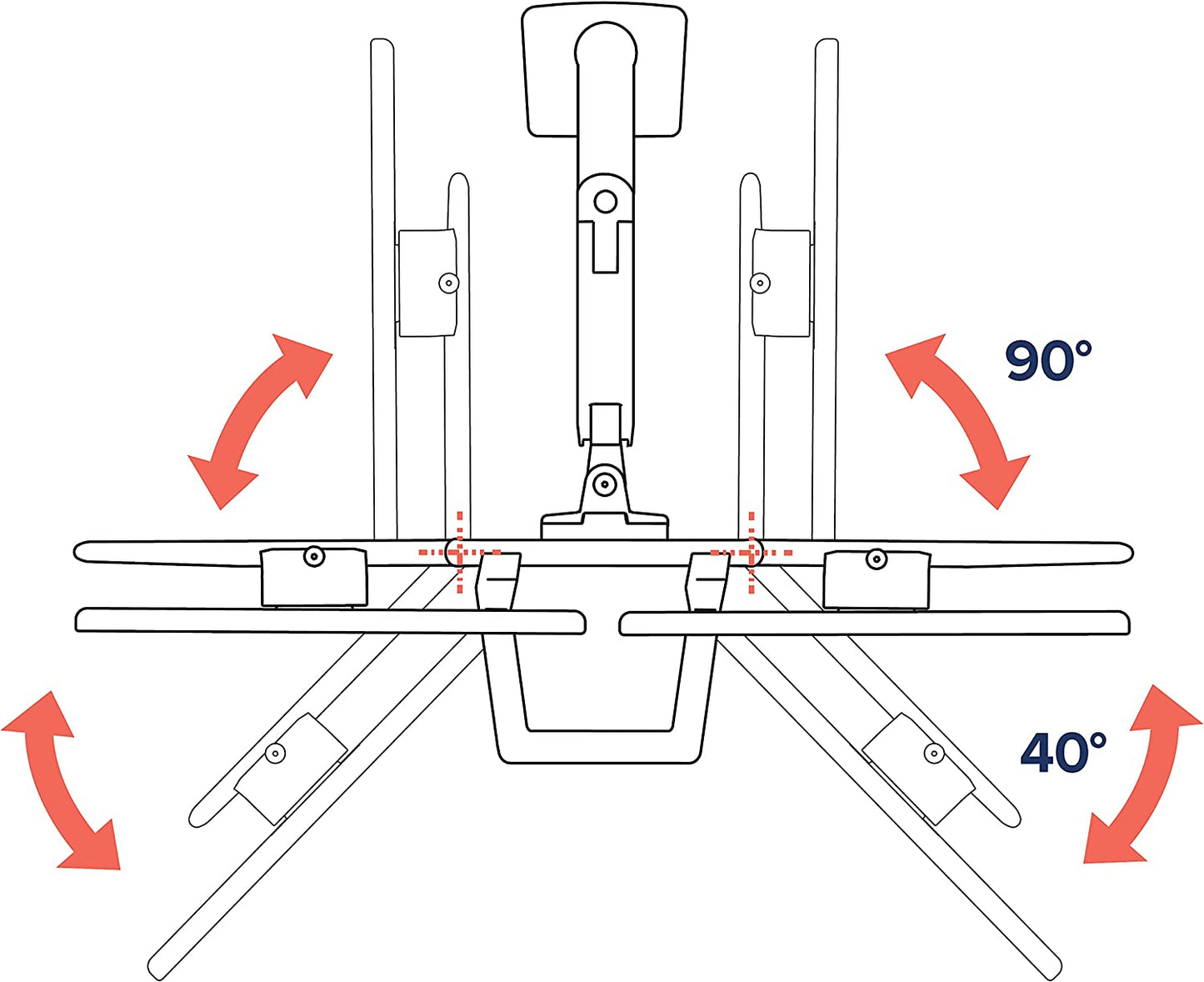 Ergotron Desk Mount for Dual Monitors - Matte Black - up to 32" Screen, 35 lb Load