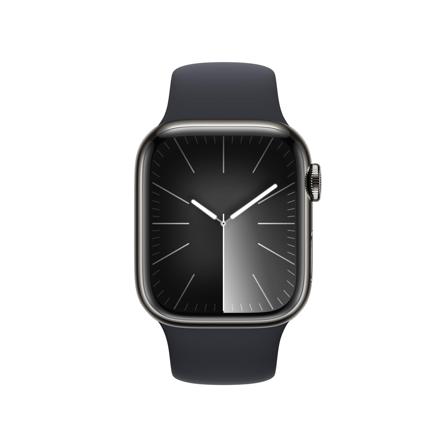 Apple Watch Series 9 GPS + Cellular 41mm Graphite Stainless Steel Case with Midnight Sport Band - M/L (2023)