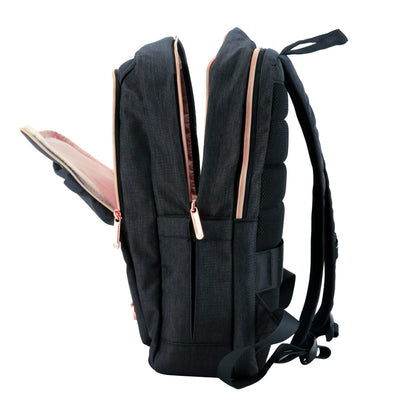 Swissdigital Katy Rose Black Computer Backpack with Built In Apple Find My