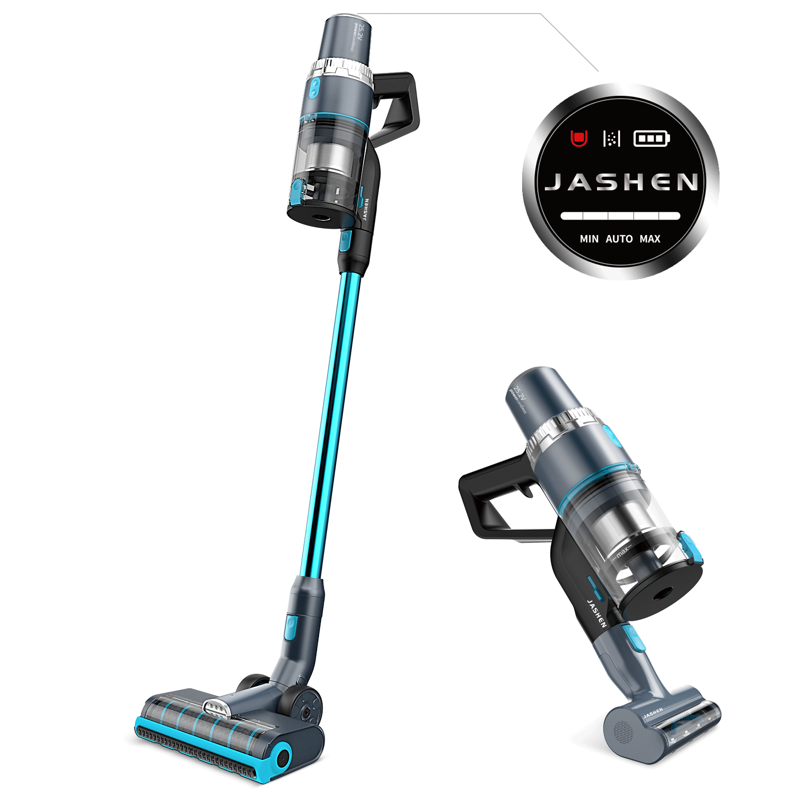 JASHEN V18 Cordless Vacuum Cleaner DataVision