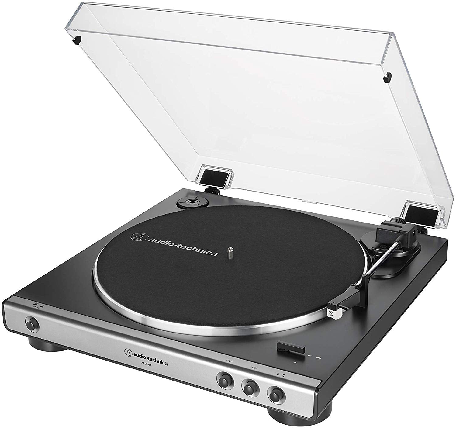 Audio Technica AT-LP60X Fully Automatic Belt-Drive Stereo Turntable,  Gunmetal & Black