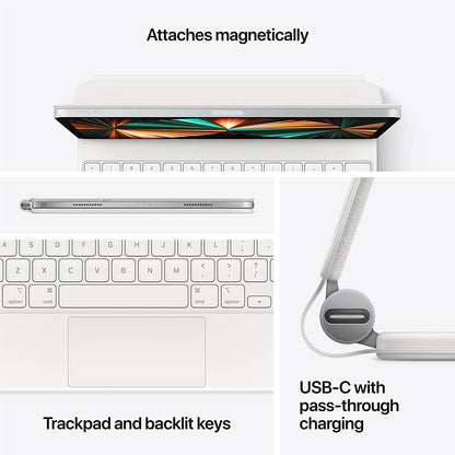 Apple Magic Keyboard for iPad Pro 11-inch (3rd) and iPad Air (4th gen) - White