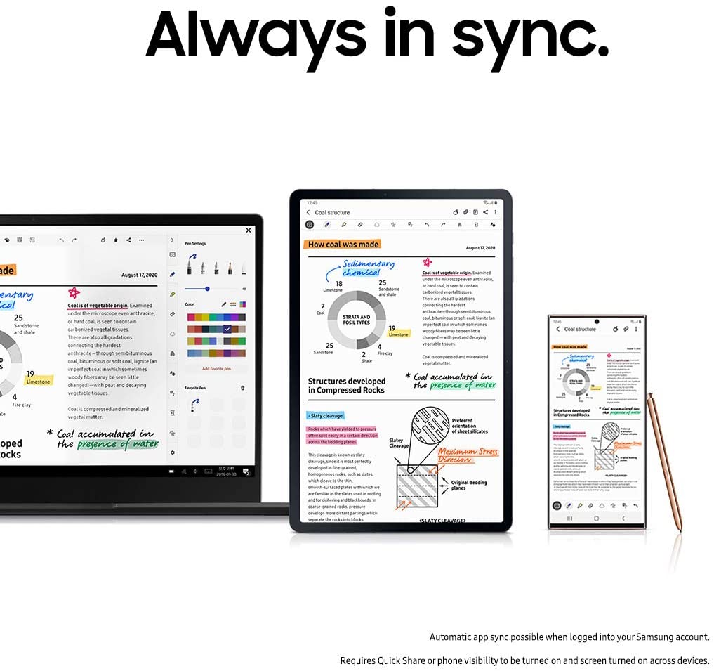 (Open Box) Samsung Galaxy Tab S7+ 12.4-in 256GB Tablet - Phantom Navy SM-T970NDBEXAR (2021)