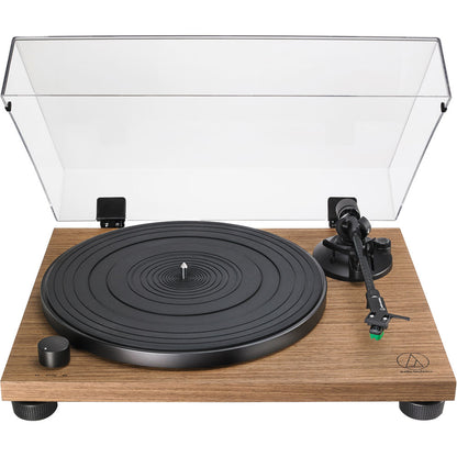 Audio Technica AT-LPW40WN Fully Manual Belt-Drive Stereo Turntable, Walnut