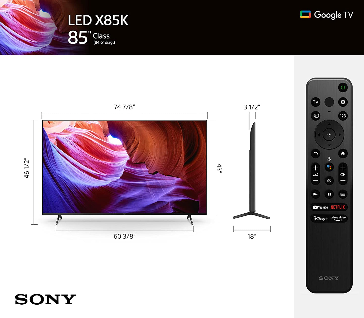 Sony KD85X85K 85-in 4K LED TV (2022)