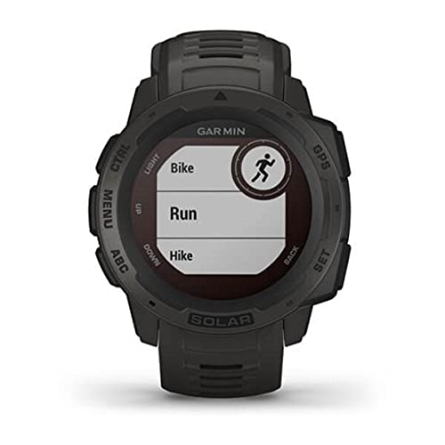 Garmin 010-02293-10 Instinct Solar, Rugged Outdoor Smartwatch with Solar Charging Capabilities, Graphite