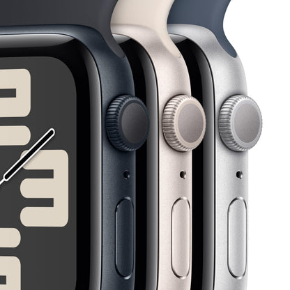 Apple Watch SE GPS 44mm Midnight Aluminum Case with Midnight Sport Loop (2023)