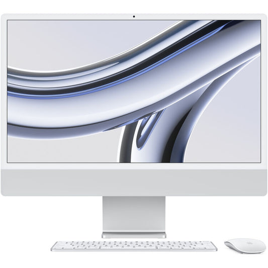 Apple 24-in iMac with Retina 4.5K Display - M3 chip - 8C CPU / 10C GPU, 256GB, 8GB, Silver (Fall 2023) - MQRJ3LL/A