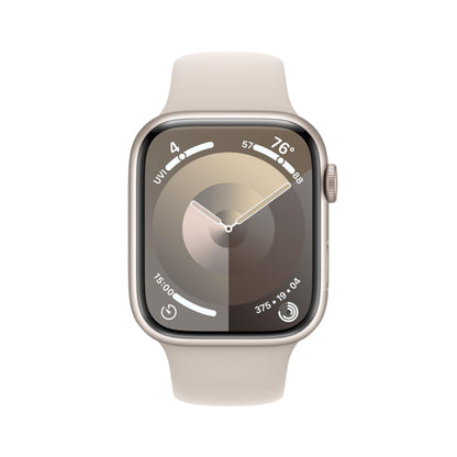 Apple Watch Series 9 GPS 45mm Starlight Aluminum Case with Starlight Sport Band - M/L (2024)