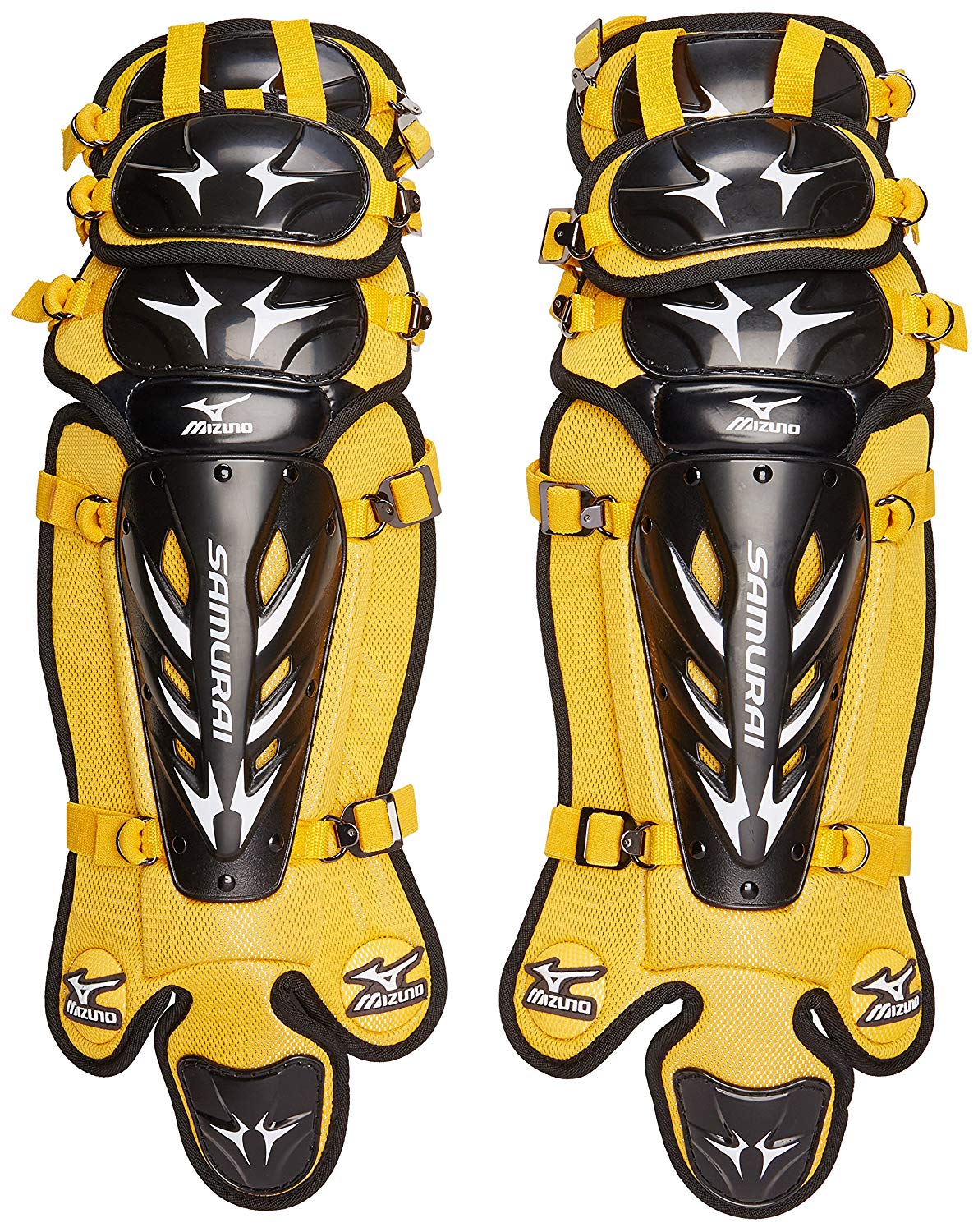 Mizuno Youth G3 Samurai Shin Guards (14.5-Inch) Black / Yellow
