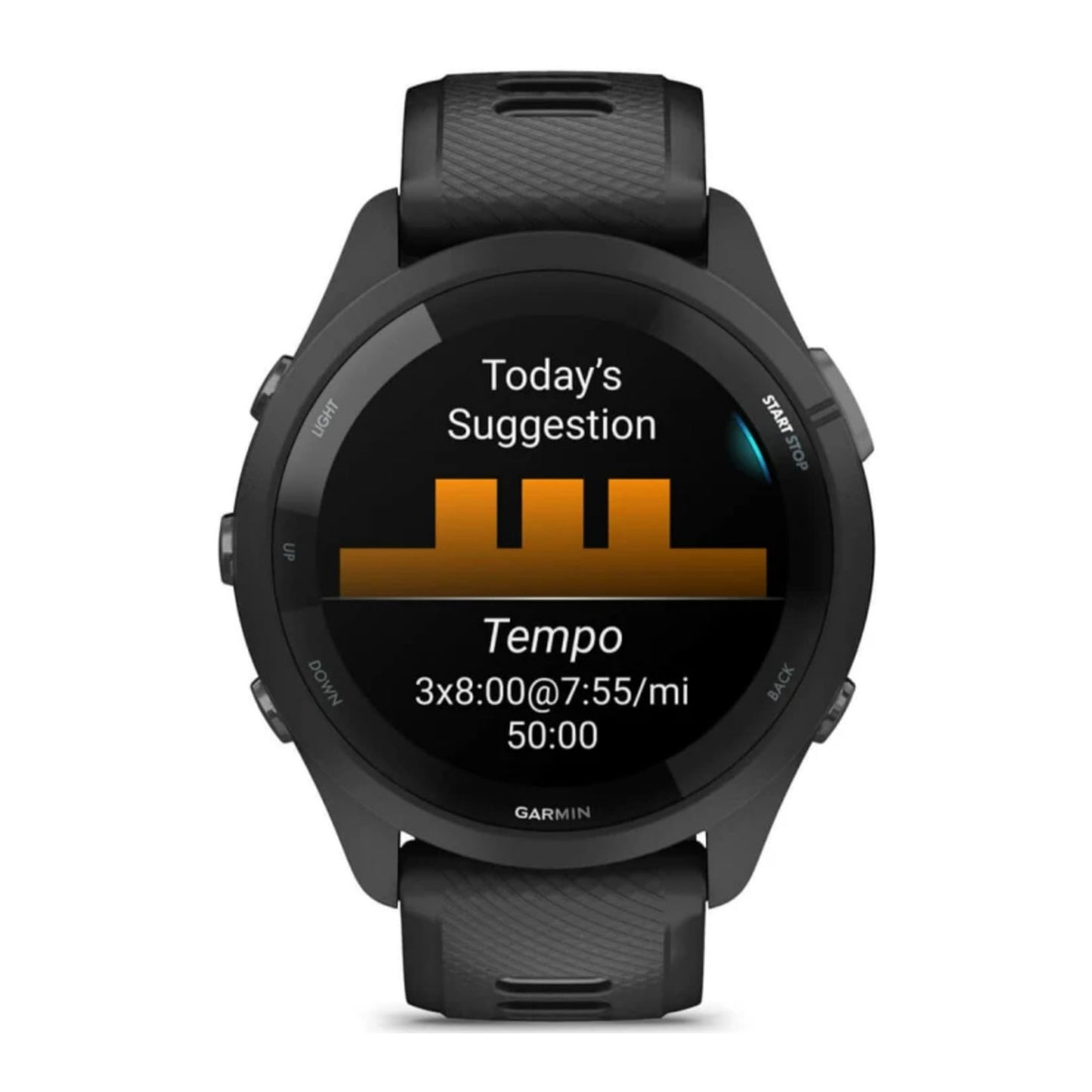 Garmin Forerunner 265 Running Smartwatch, Black and Powder Gray