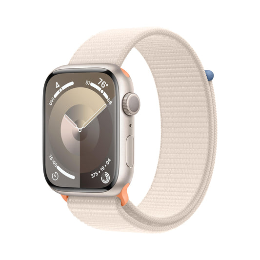 (Open Box) Apple Watch Series 9 GPS 45mm Starlight Aluminum Case with Starlight Sport Loop (2023)