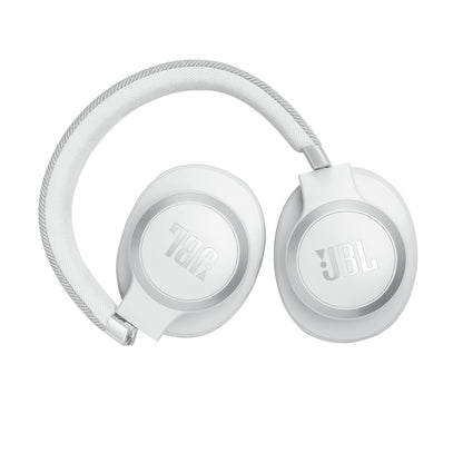 JBL Live 770 NC Noise Cancelling Wireless Bluetooth Ear Headphones - White