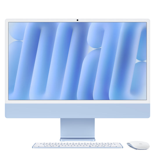 Apple 24-inch iMac with Retina 4.5K display: M4 chip w 10C CPU / 10C GPU, 512GB SSD, 24GB Memory - Blue - MD2T4LL/A (Fall 2024)