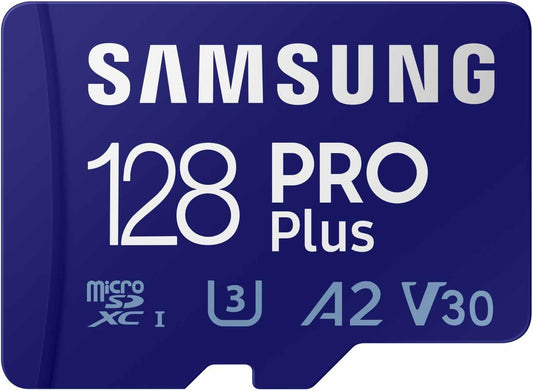 Samsung 128GB Pro Plus microSD Memory Card + Adapter