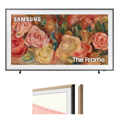 Samsung 55-in LS03D The Frame Smart TV Bundle with Modern Teak Bezel (2024) - QN55LS03DAFXZA + VG-SCFA55TKBZA