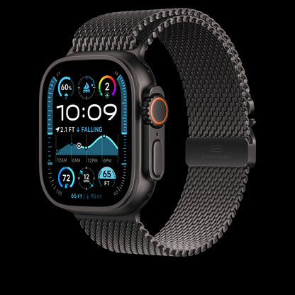 Apple 49mm Black Titanium Milanese Loop - Small - MXKF3AM/A (2024)