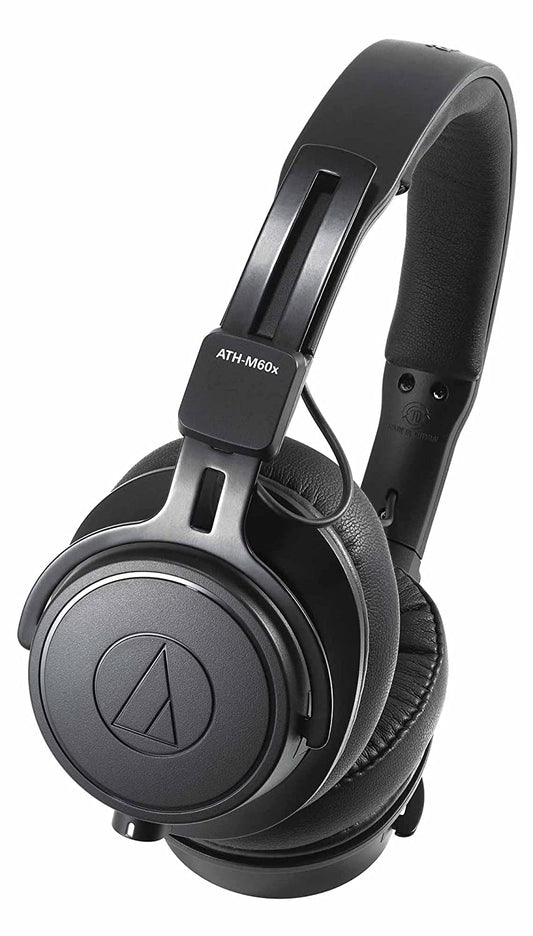 Audio-Technica ATH-M60xa On-Ear Closed-Back Professional Studio Monitor Headphones - Black