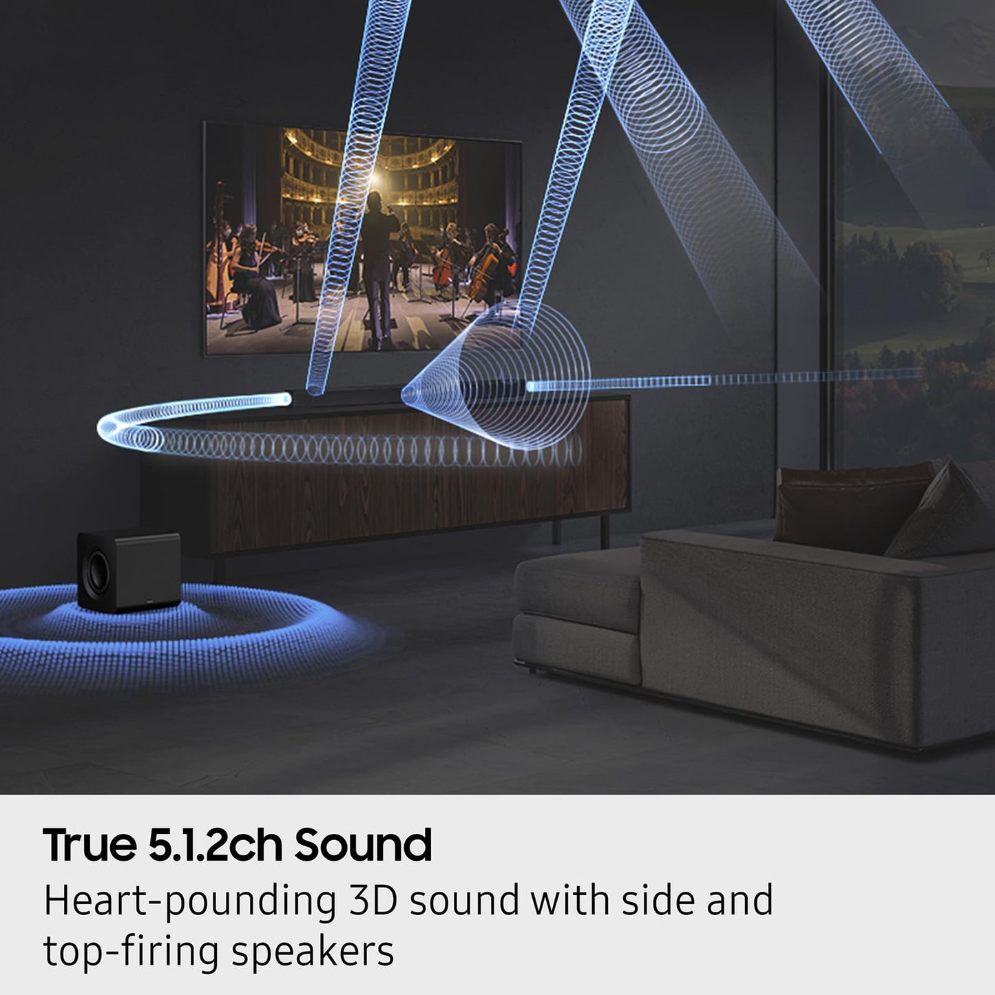 Samsung HW-Q800F 5.1.2 Channel Soundbar, 400W Dolby ATMOS 5.1ch (2025)