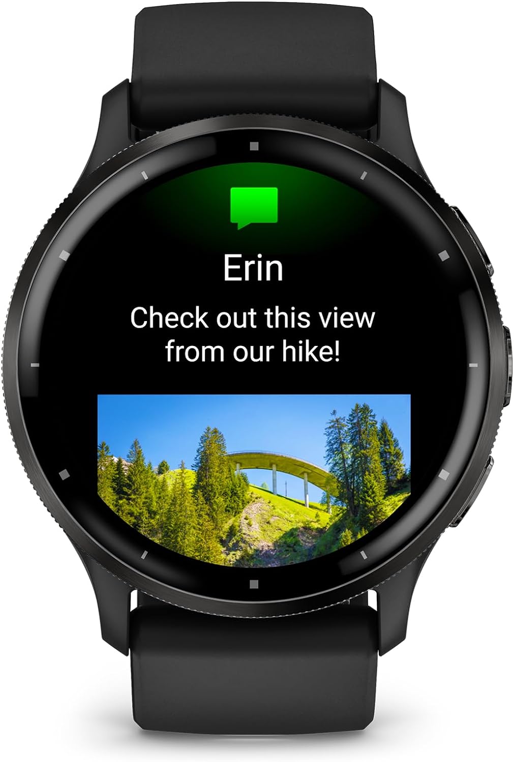 (Open Box) Garmin Venu 3 Smartwatch - Slate Stainless Steel Bezel with Black Case and Silicone Band