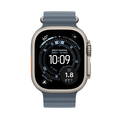 Apple Watch Ultra 3 GPS + Cellular 49mm Natural Titanium Case with Anchor Blue Ocean Band - MEWH4LW/A - (Fall 2025)