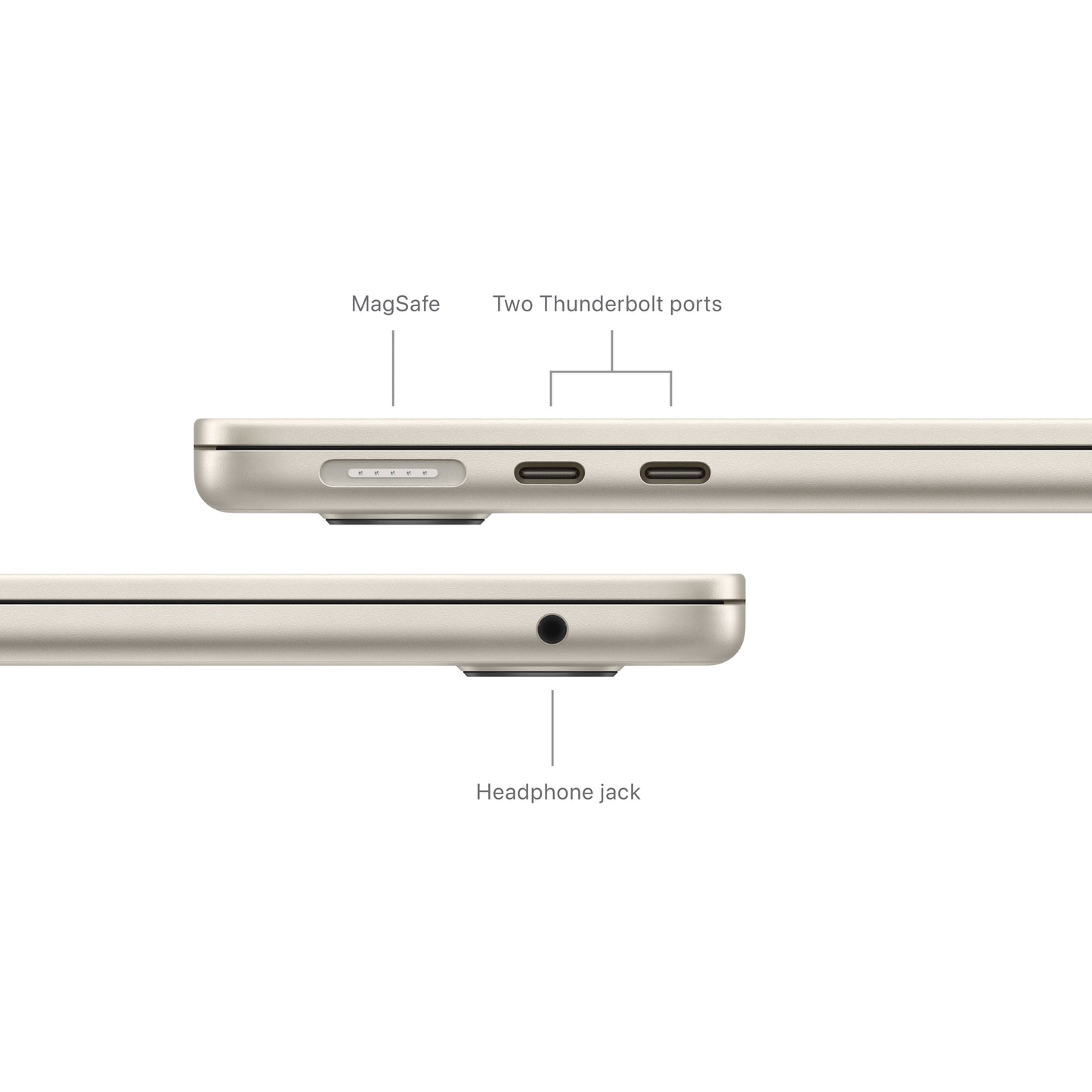 (CTO) Apple MacBook Air 13-in M3 8C CPU - 10C GPU, 8GB, 256GB, Starlight, 30W - (Spring 2024) - Z1BA000B0