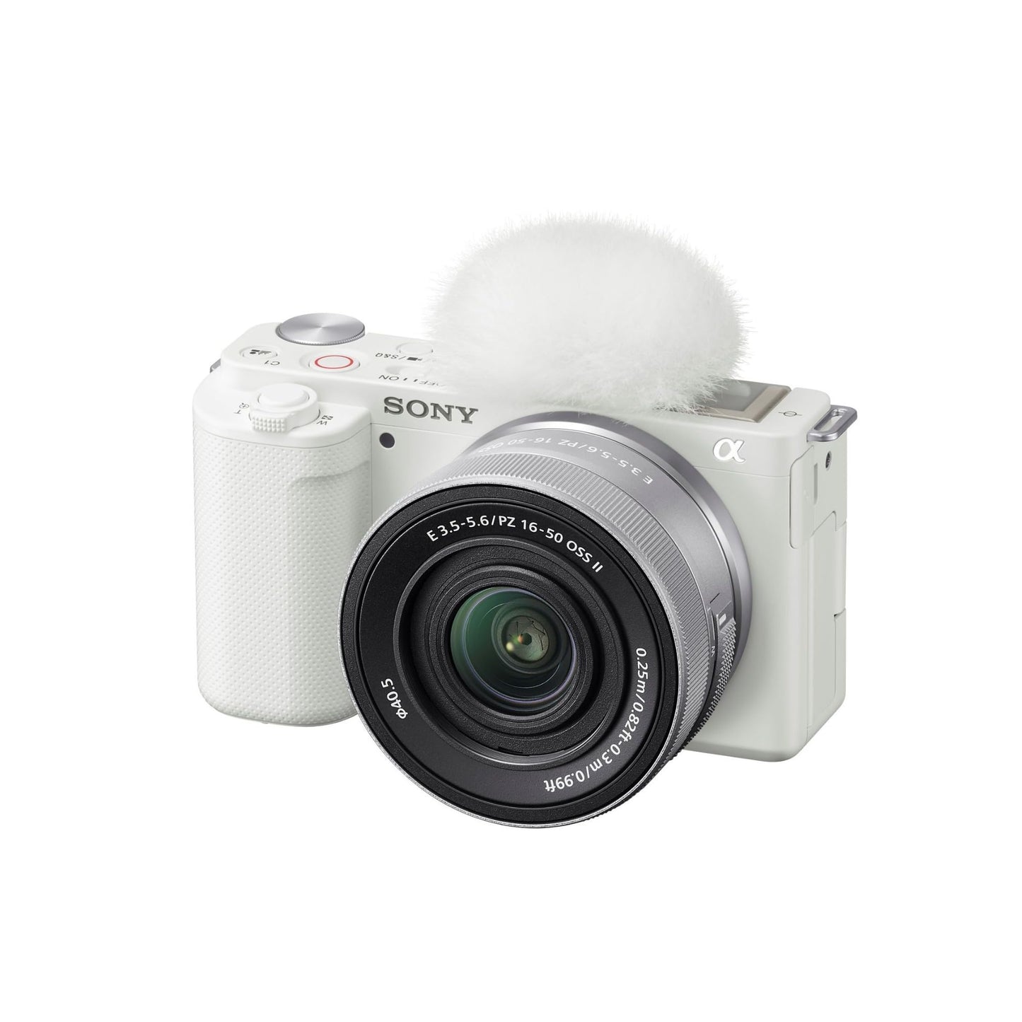 Sony ZV-E10 Mirrorless Camera with E PZ 16-50mm F3.5-5.6 OSS II Lens (White) - ZVE10KW