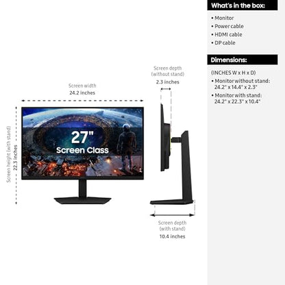 Samsung 27-in Computer Monitor - 5K, IPS, 180Hz (DLG QHD 360Hz), DP 2.1 - LS27HG802EFXZA (2026)
