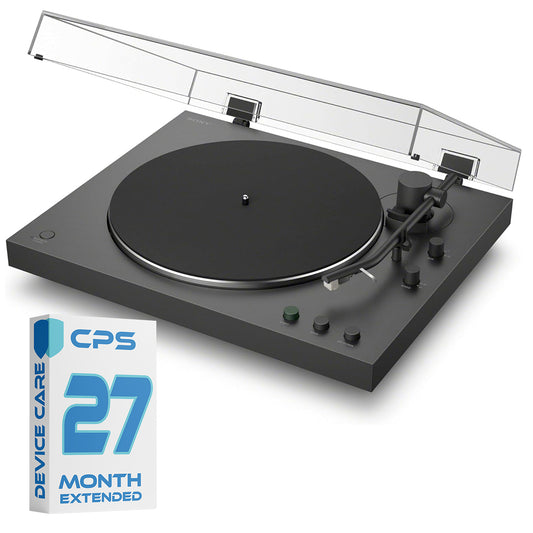 Sony PS-LX3BT Belt Drive Turntable Vinyl Bluetooth Record Player w 27-Month Device Care Program