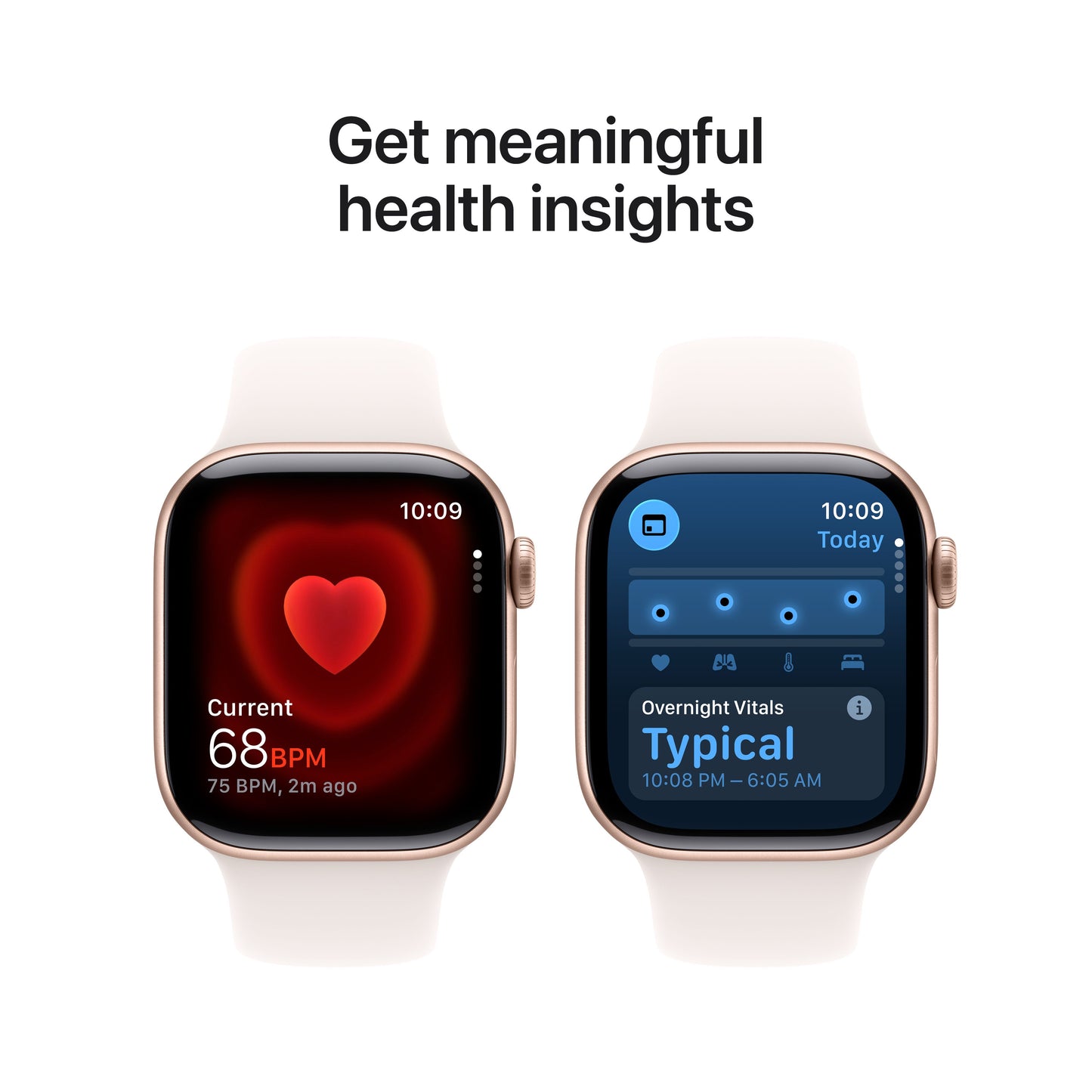 (Open Box) Apple Watch Series 11 GPS 42mm Rose Gold Aluminum Case with Light Blush Sport Band - S/M - MEU04LW/A - (Fall 2025)