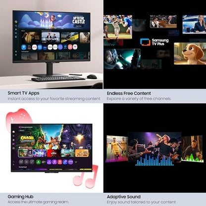 Samsung 32-Inch M5 (M50F) FHD Smart Monitor with Streaming TV, Speakers, Black, LS32FM502ENXZA