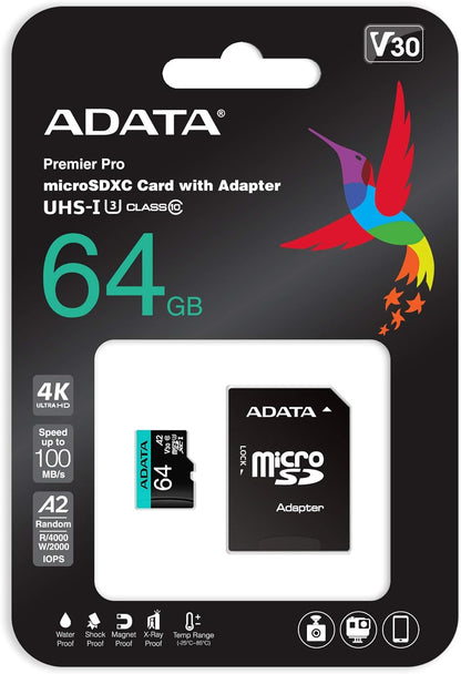 ADATA 64GB Premier Pro microSDXC Memory Card