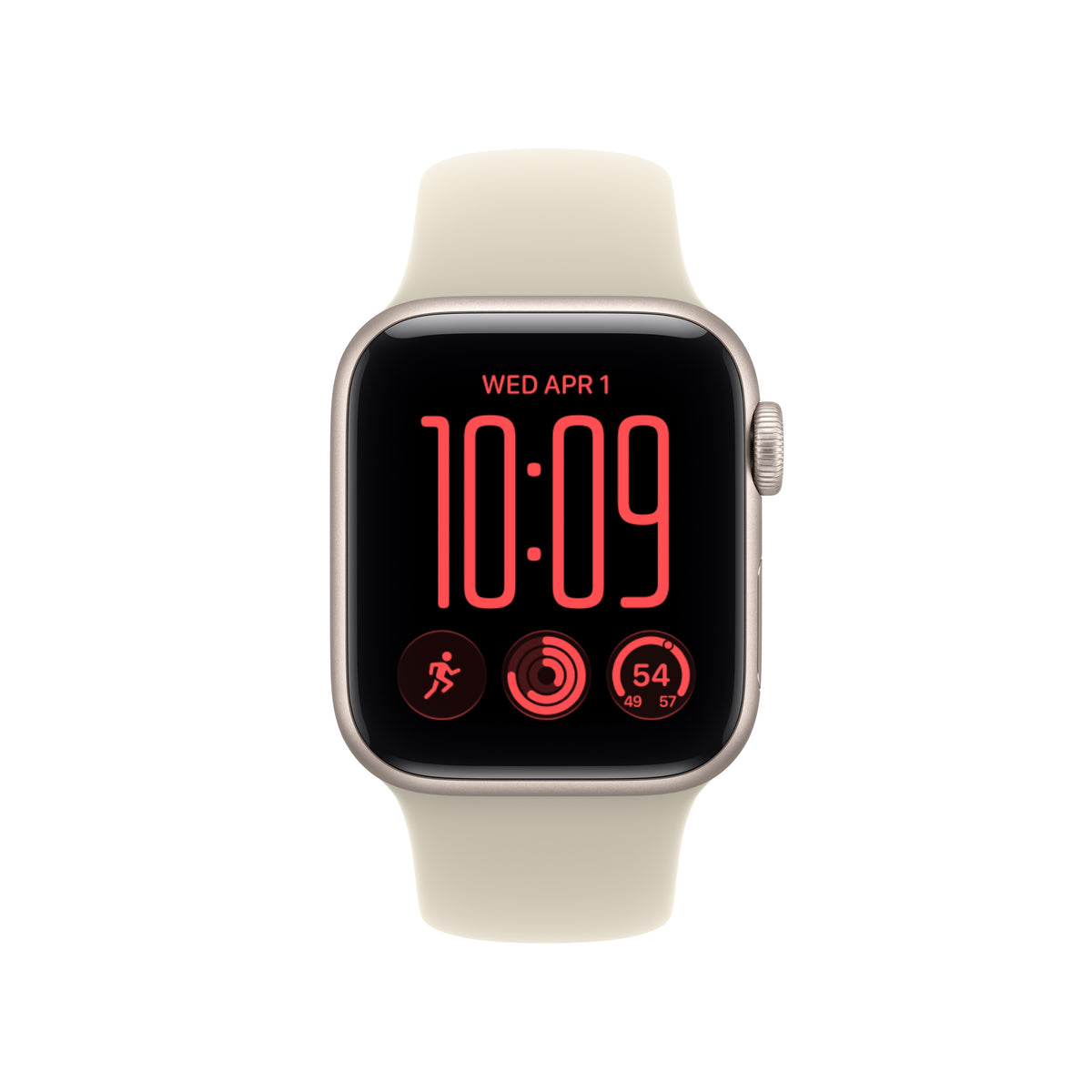Apple Watch SE 3 GPS 40mm Starlight Aluminum Case with Sand Sport Band - M/L - MJKW4LW/A (2026)