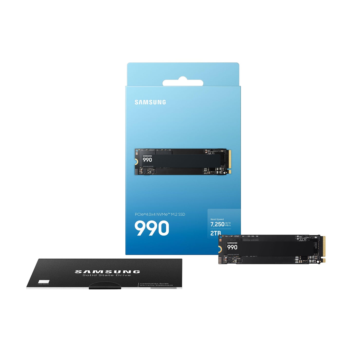 Samsung 2TB 990 PCIe Gen4 NVMe SSD Internal Hard Drive - MZ-V9V2T0B/AM