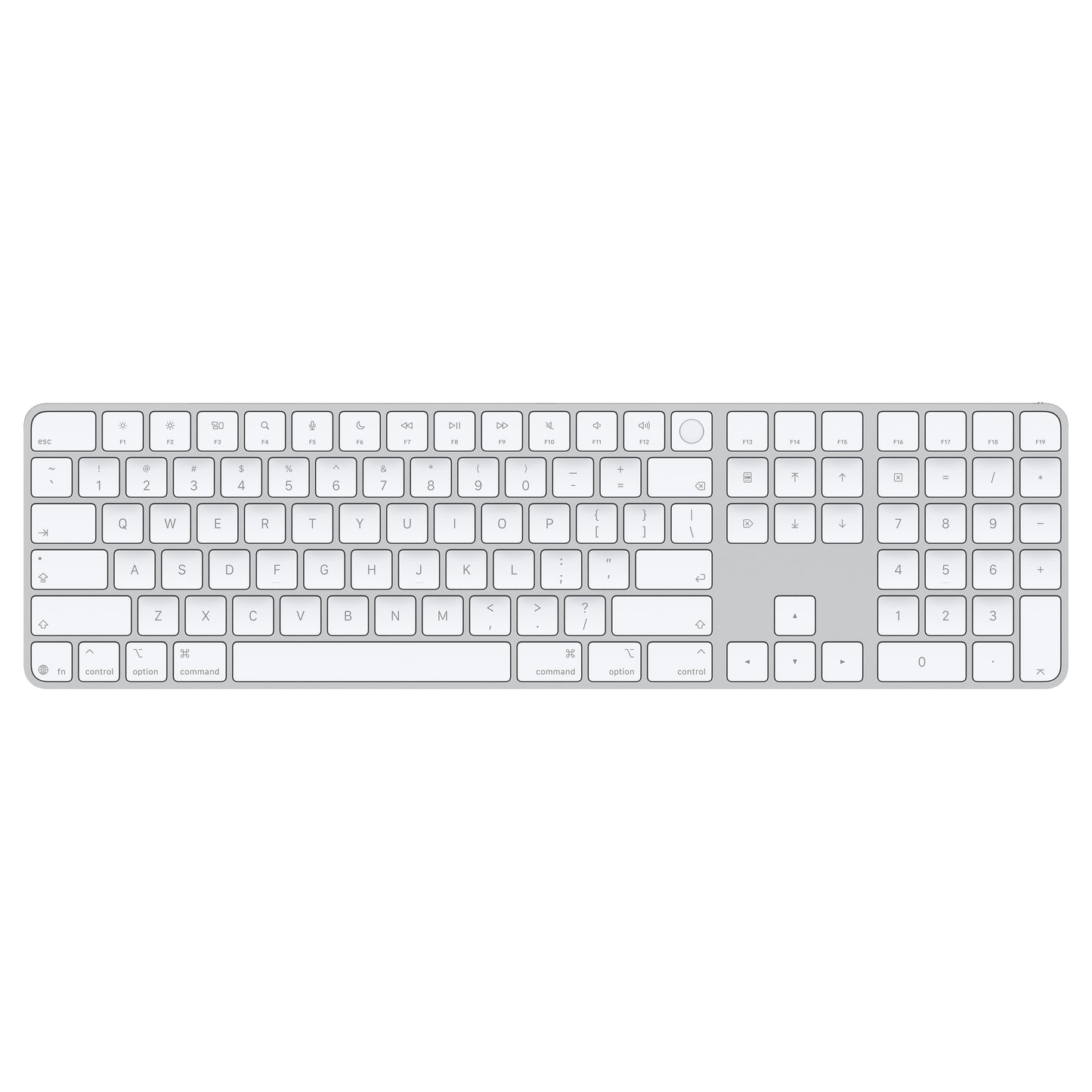 Apple Magic Keyboard with Touch ID and Numeric Keypad for Mac w Apple silicon (USB–C) - White Keys - MJM64LL/A (2026)