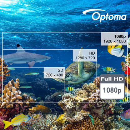 Optoma HD30LV Compact Gaming and Home Theater Projector, 1080p, 4K, 4500 Lumens