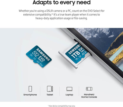 Samsung 128GB EVO Select MicroSD Memory Card - MB-ME128SA/AM