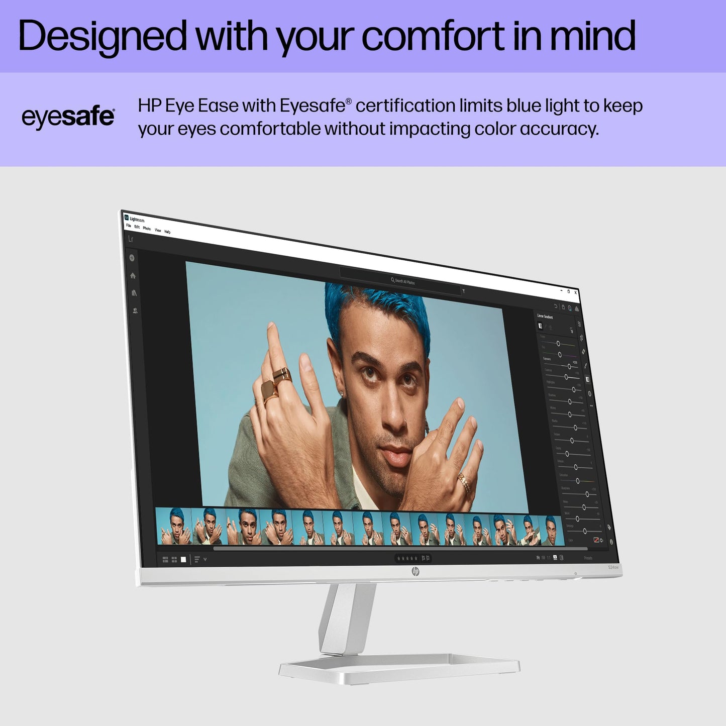 (Open Box) HP Series 5 24-in FHD Computer Monitor, Full HD, IPS Panel, 1500:1 Contrast, 300 nits, Eye Ease with Eyesafe Certification, 524sw