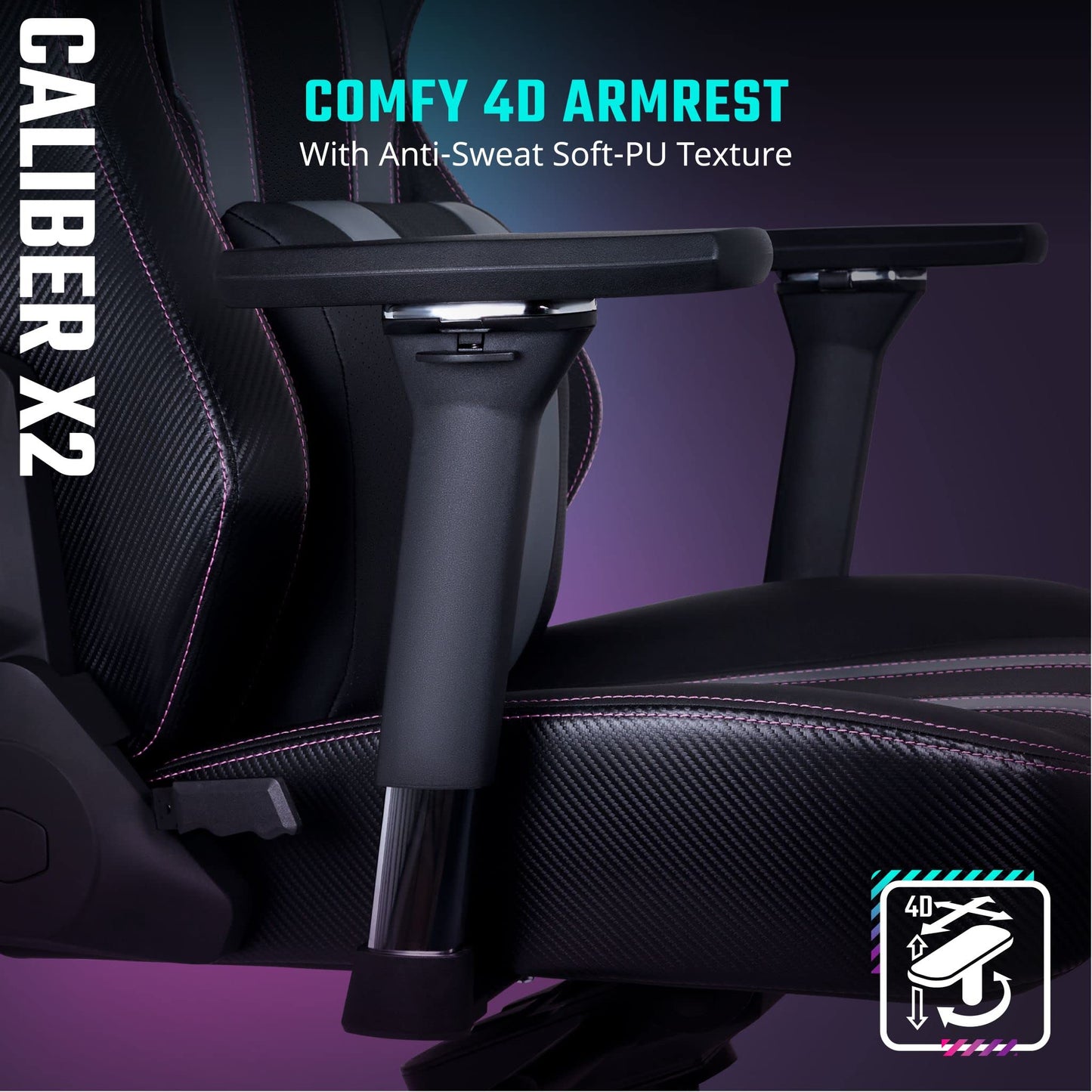 Cooler Master Caliber X2 Gaming Chair - Gray - CMI-GCX2-GY