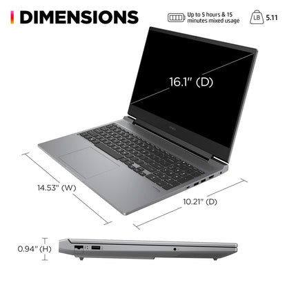 (Open Box) HP OMEN 16-in Laptop Computer, Core i7-14650HX, 16GB, 512GB, NVIDIA GeForce RTX 4060 GPU, 16-ae0100nr