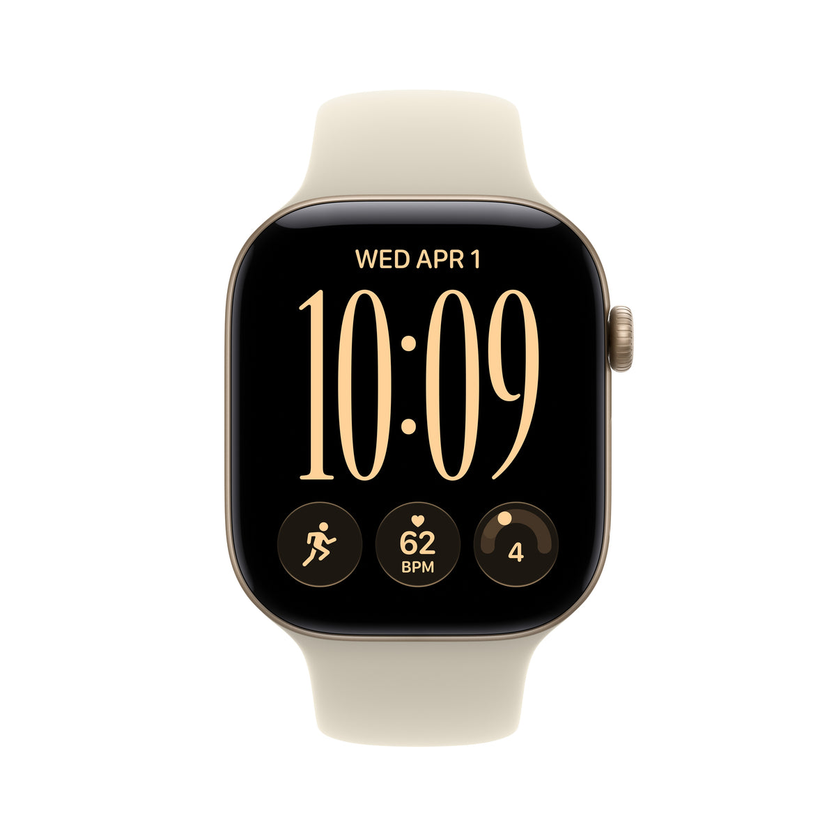 Apple Watch Series 12 GPS + Cellular 46mm Light Gold Aluminum Case with Sand Sport Band - M/L - MJGC4LS/A (2026)